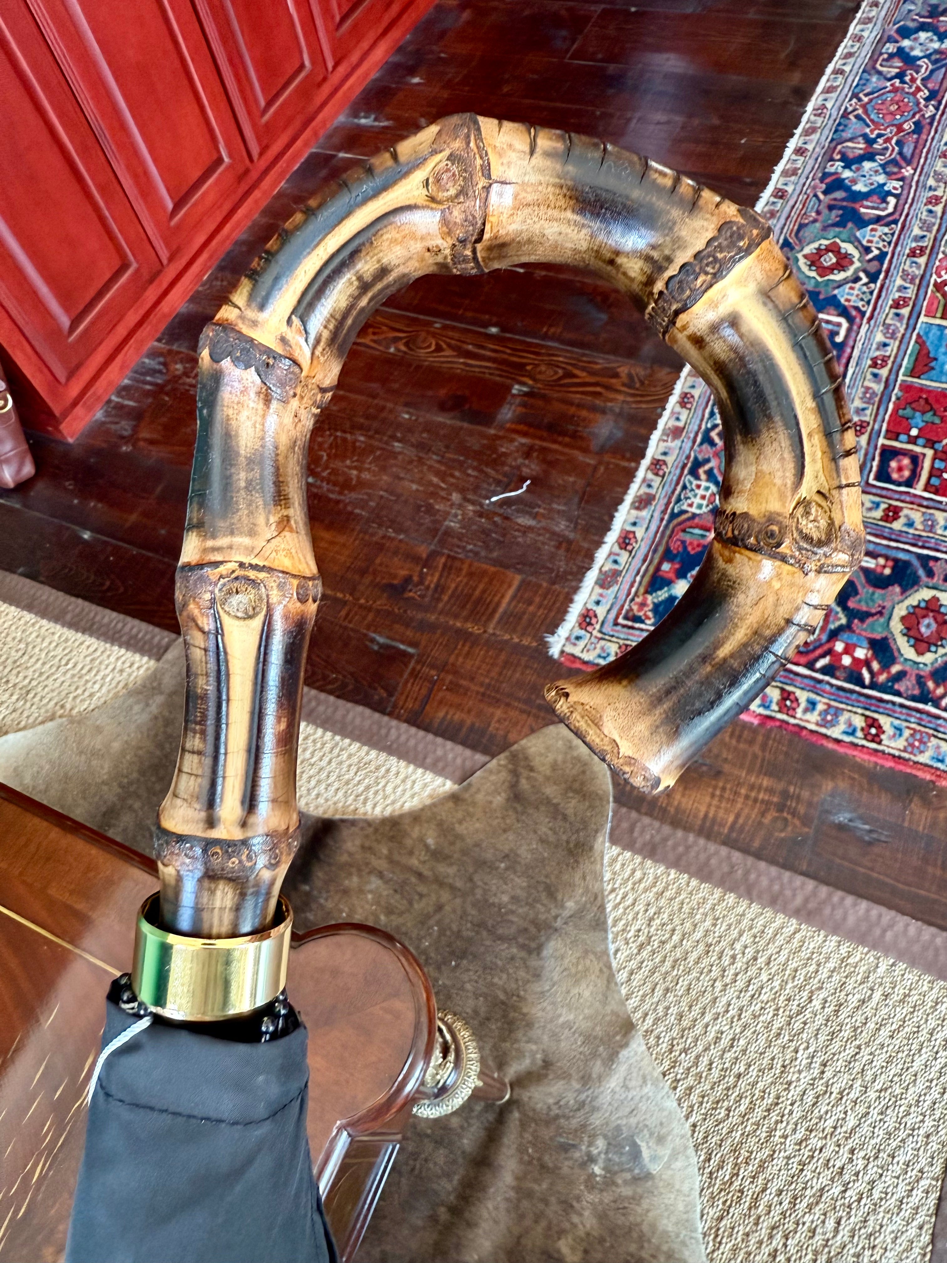Traditional English stick umbrella by Fox Umbrellas, Ltd. for Waring Tuxedos in Fort Worth, Texas.