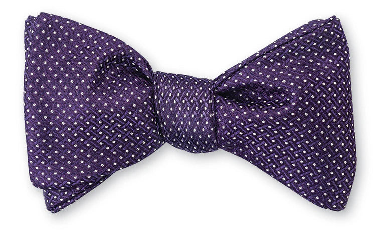 Purple Runnymede Pin Dot Bow Tie at Waring Tuxedos in Fort Worth