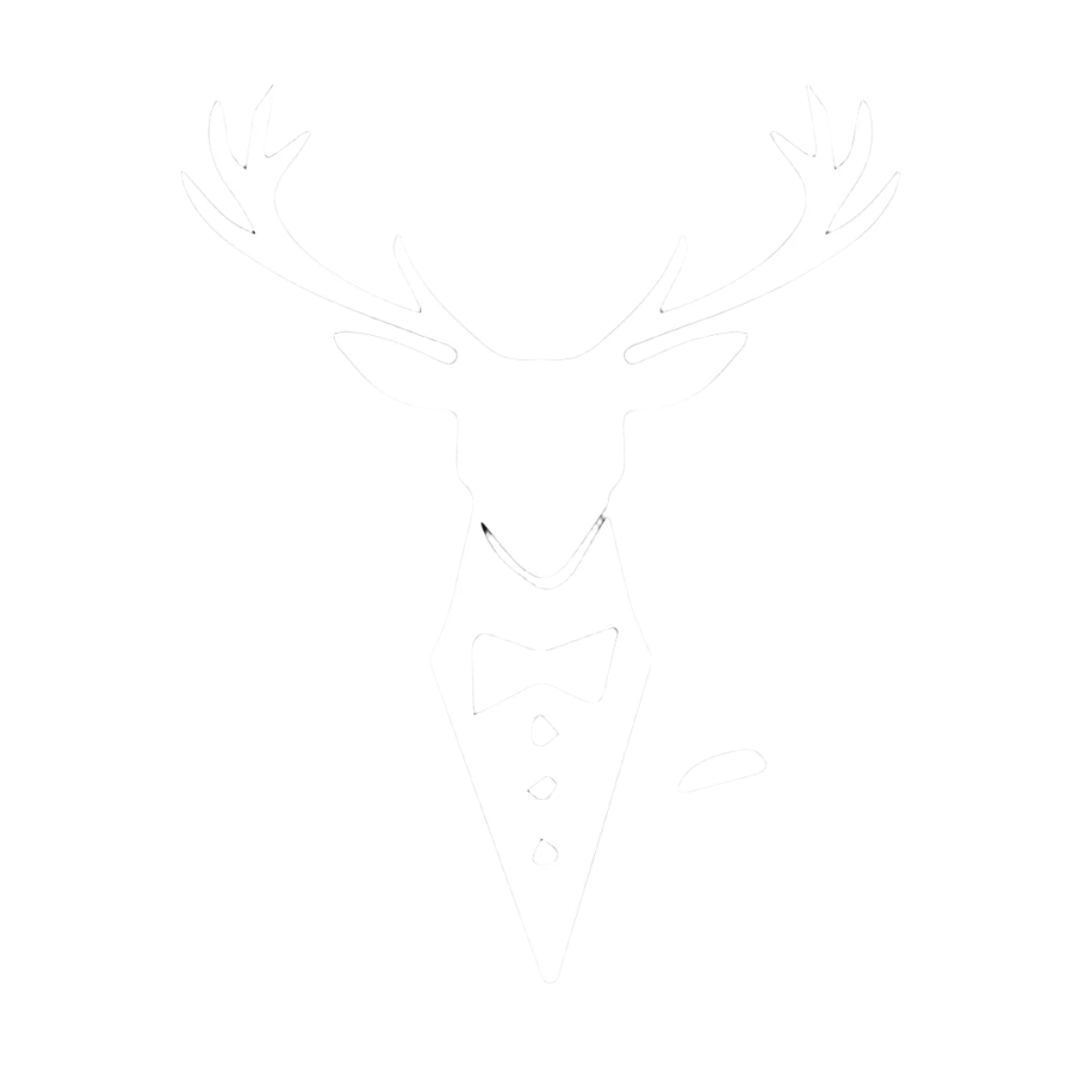 Waring Tuxedos Fort Worth Logo with stylized stag deer in tuxedo.