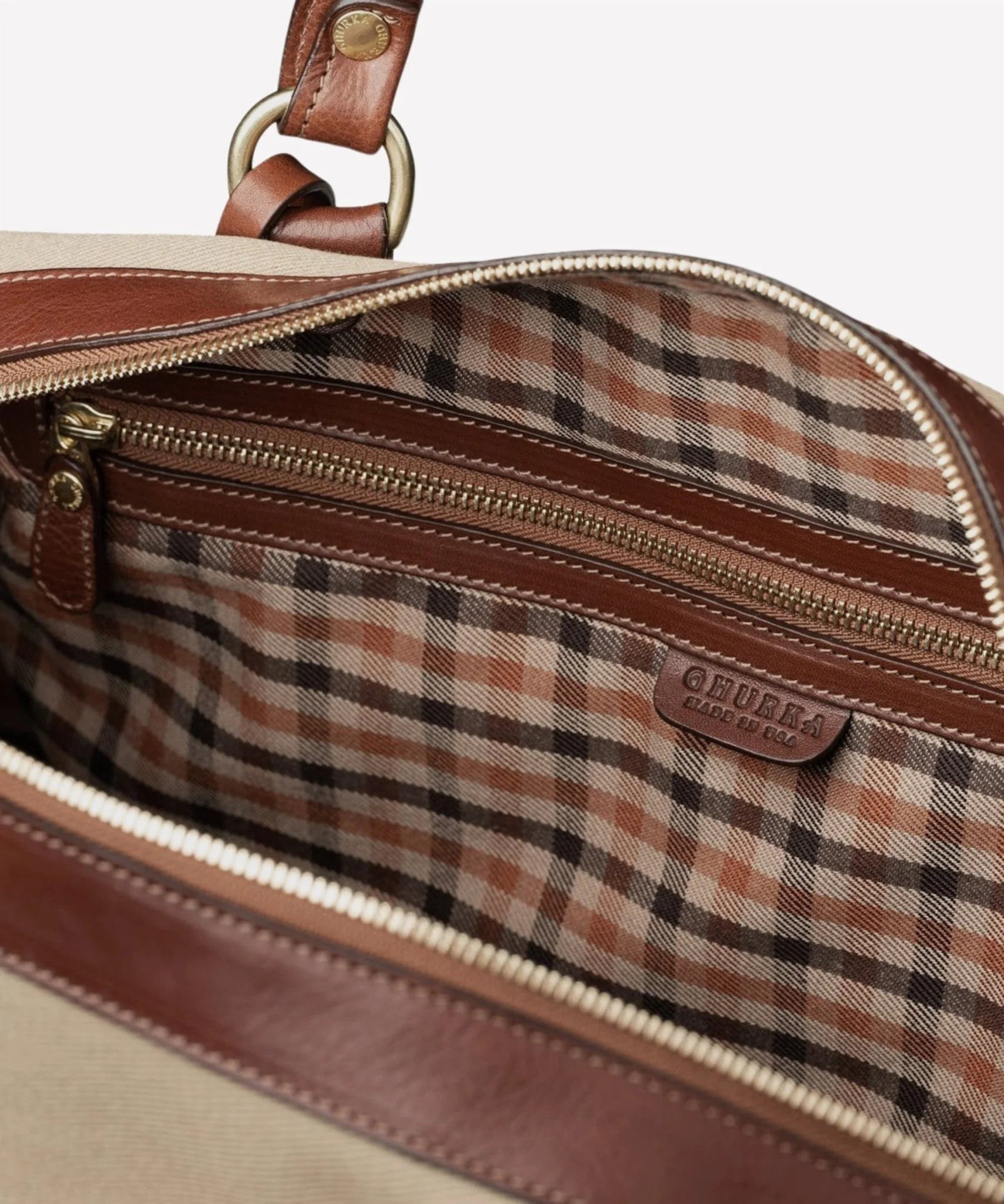Ghurka Cavalier II No 97 in Vintage Chestnut and Canvas at Waring Tuxedos in Fort Worth.