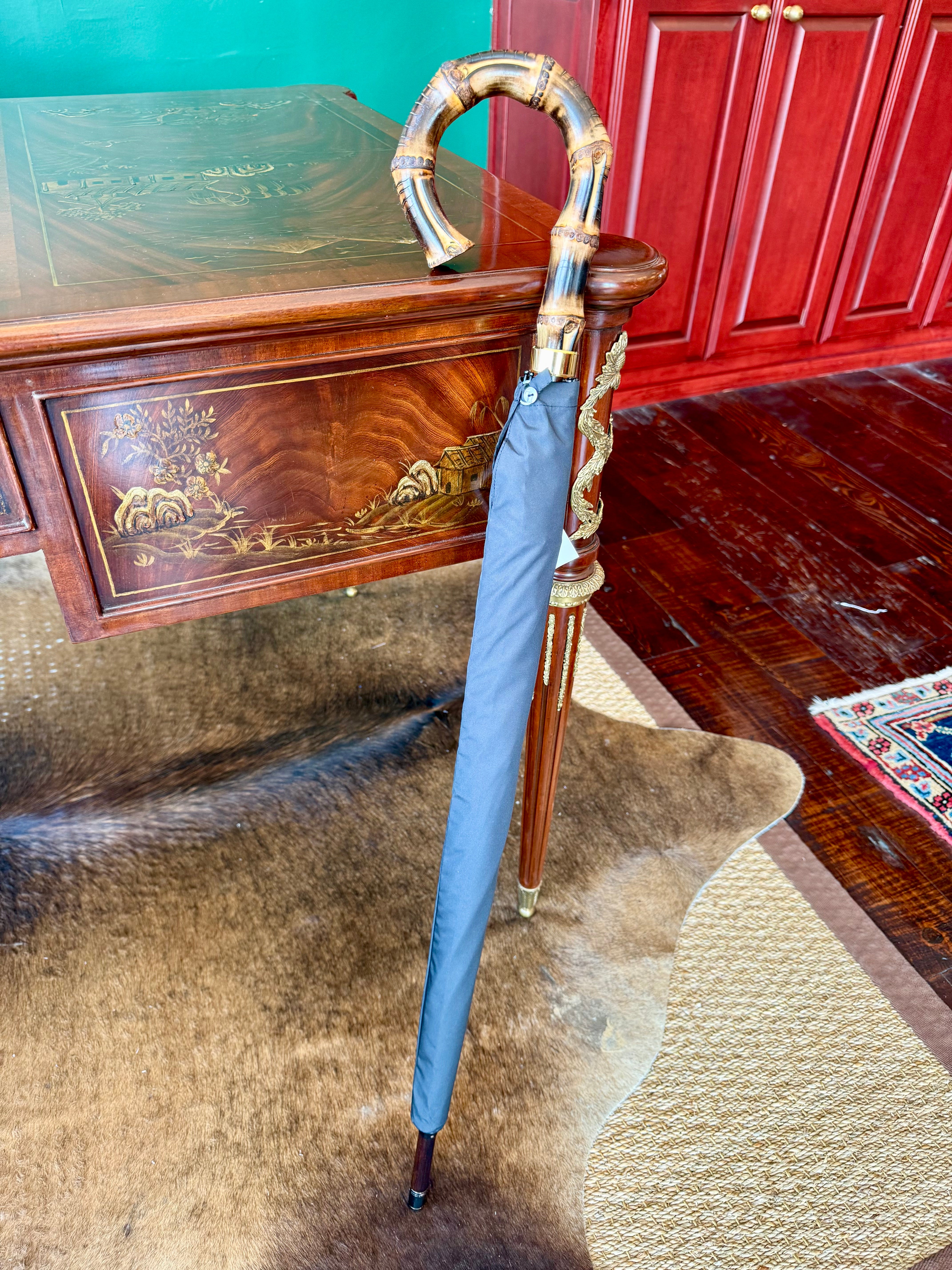 Traditional English stick umbrella by Fox Umbrellas, Ltd. for Waring Tuxedos in Fort Worth, Texas.