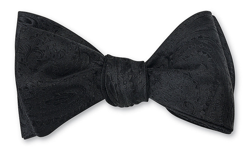 Black Paisley Bow Tie at Waring Tuxedos in Fort Worth