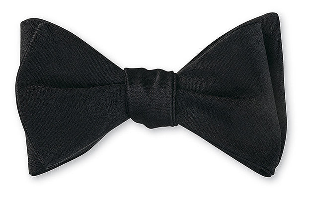 Black Satin Bow Tie at Waring Tuxedos in Fort Worth.