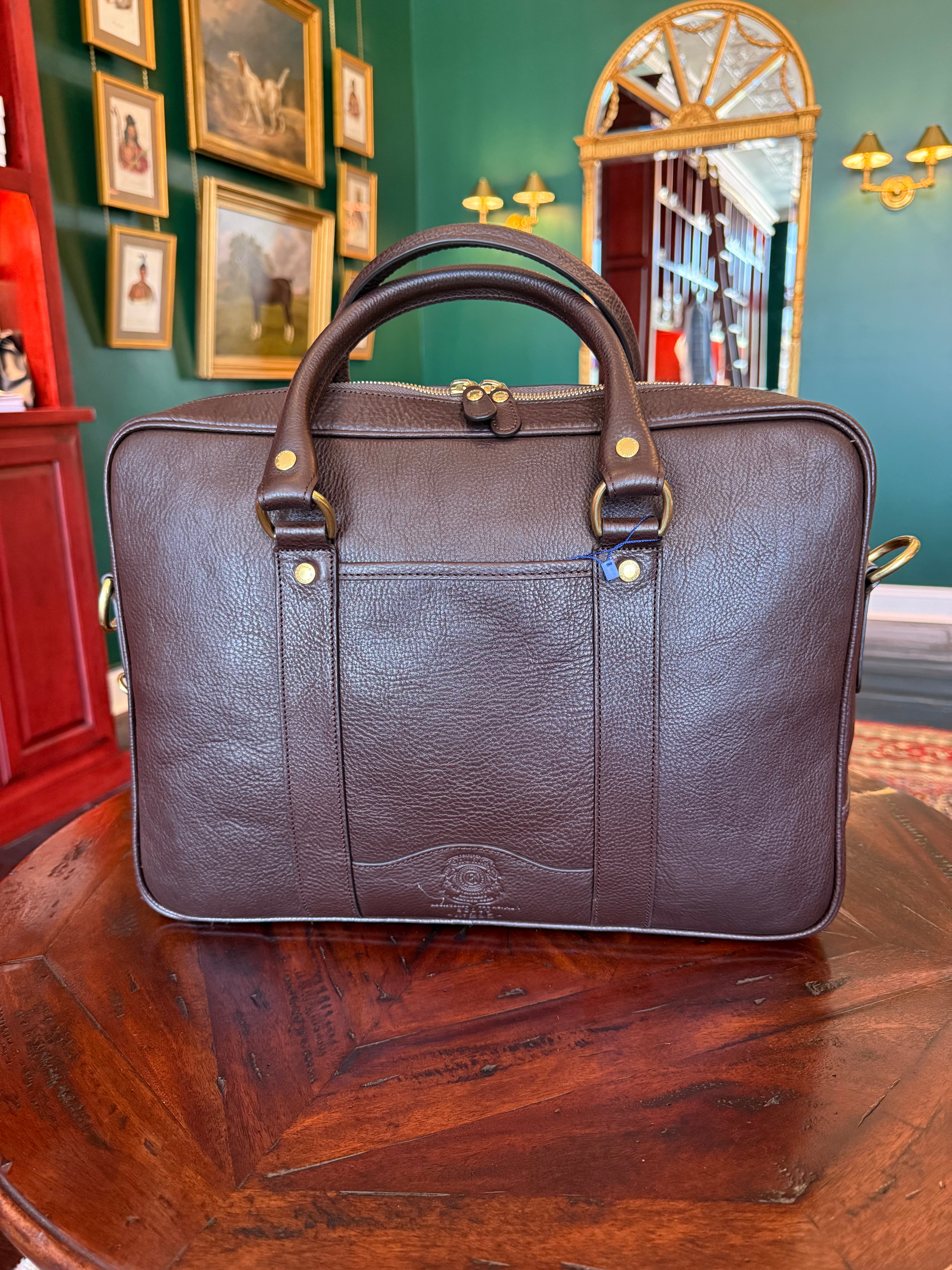Ghurka Scout No. 295 Vintage Walnut Briefcase at Waring Tuxedos in Fort Worth