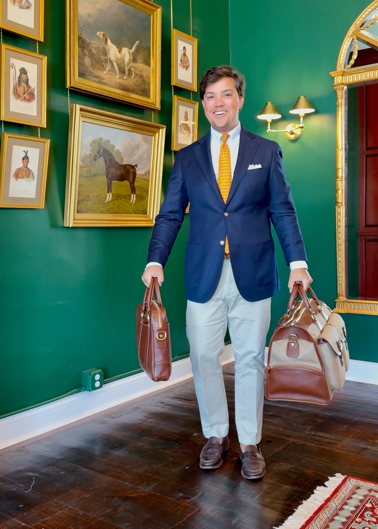 
Houstoun Waring with Ghurka Luggage at Waring Tuxedos in Fort Worth