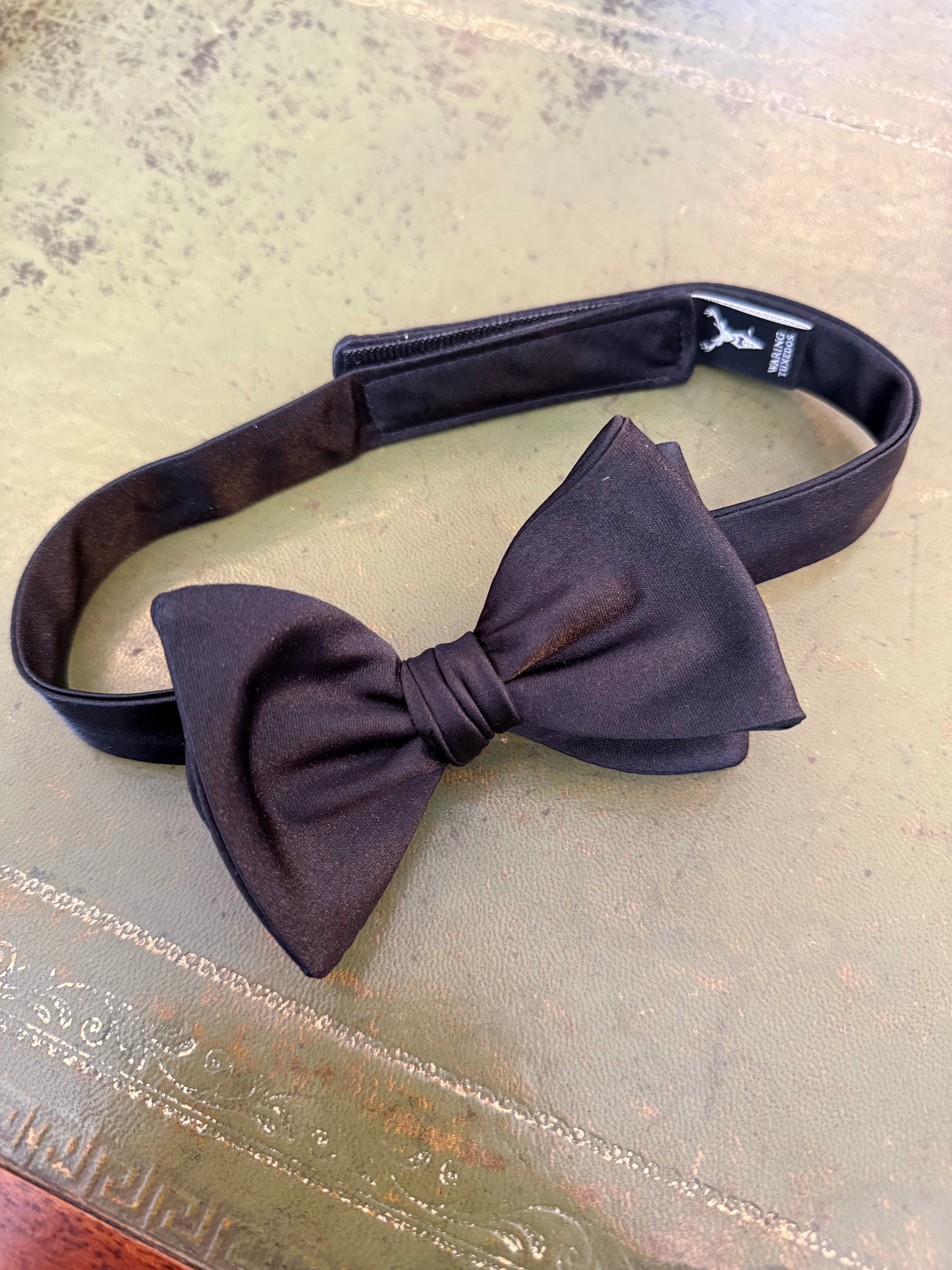 Waring Collection by Waring Tuxedos Classic Black Satin Bow Tie